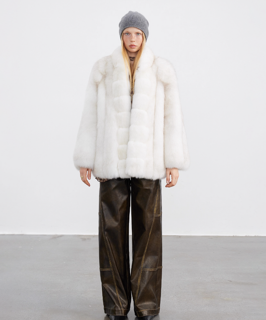 Harmonica Fox Fur Coat