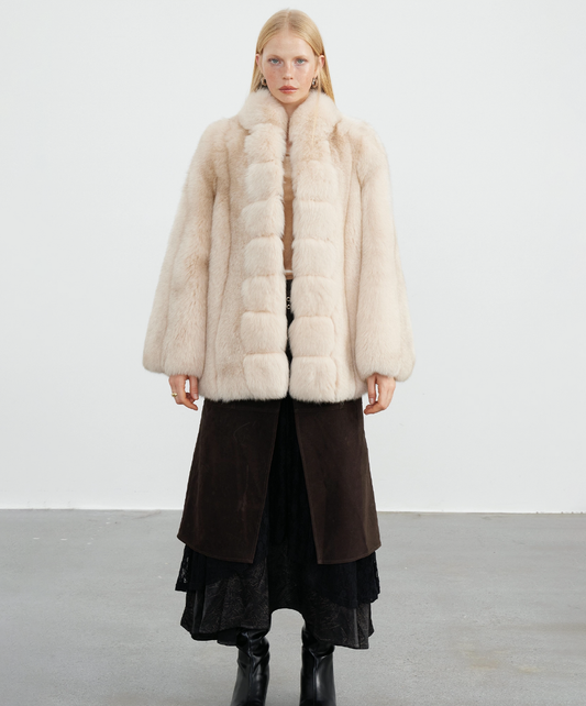 Ivory Fox Fur Coat
