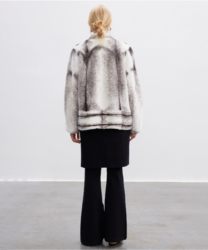 Damen Winter Noir Fuchspelzmantel
