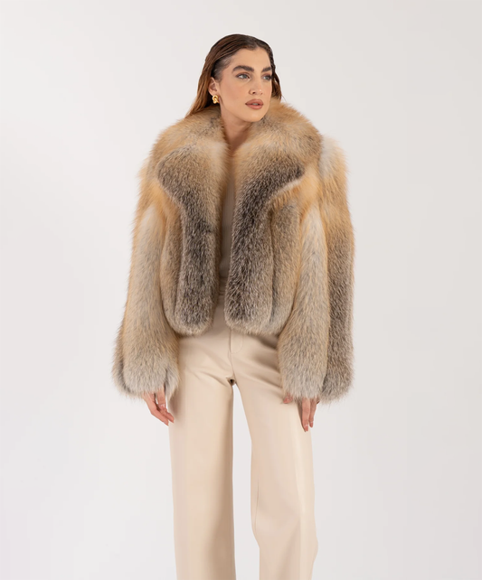 Golden Fox Fur Jacket