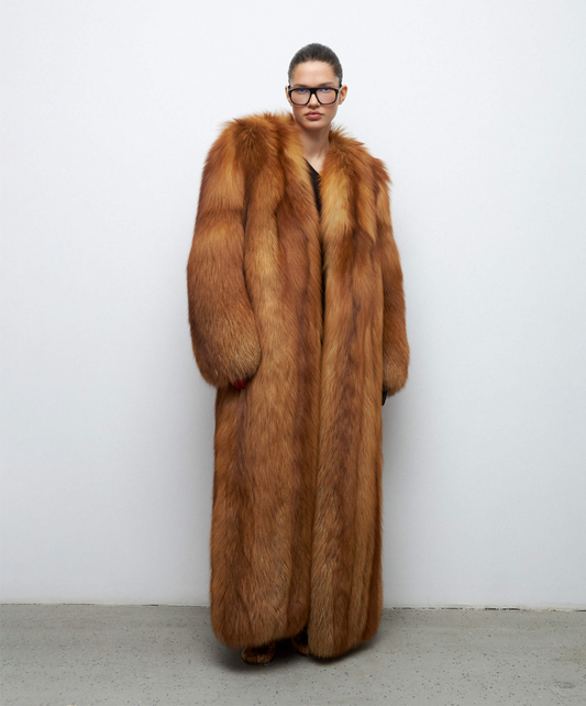 Full Length Red Fox Fur Coat