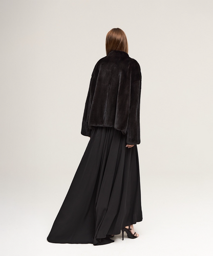 Classic Noir Mink Fur Jacket