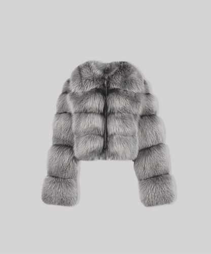 Damen Winter Noir Fuchspelzmantel