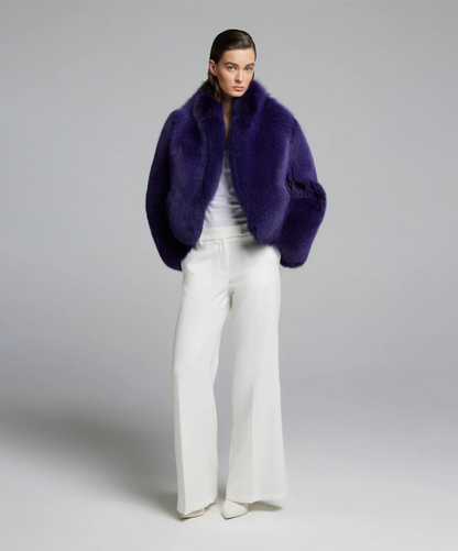 Damen Winter Noir Fuchspelzmantel