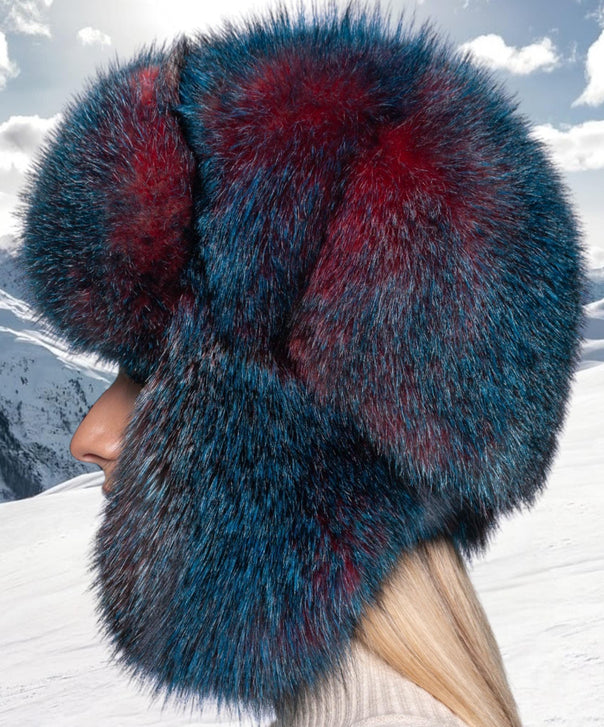 Unisex Glacier Fox Fur Trapper Hat