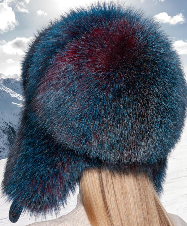 Unisex Glacier Fox Fur Trapper Hat