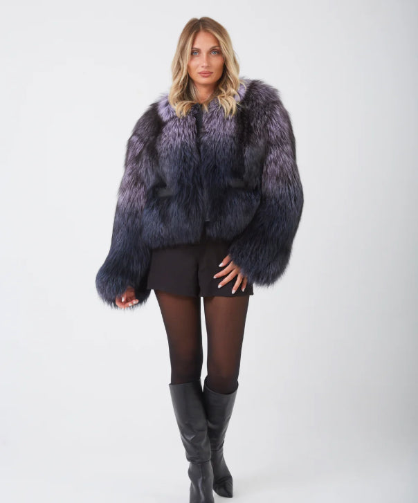 Moonlit Fox Fur Jacket