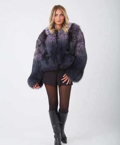Moonlit Fox Fur Jacket