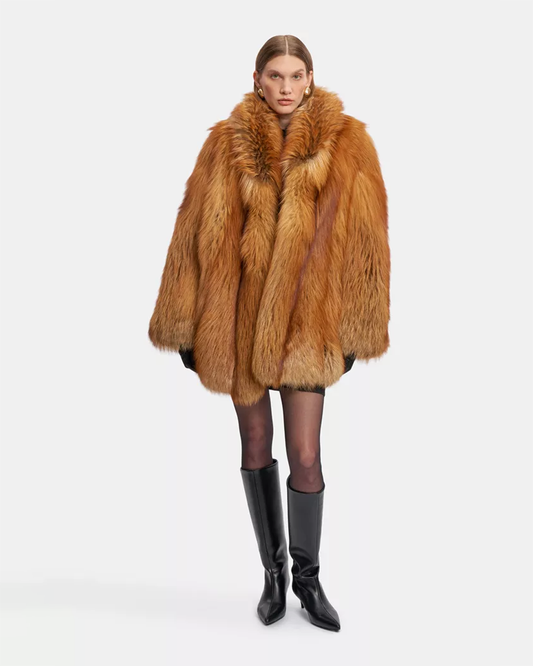 Classic Red Fox Fur Coat