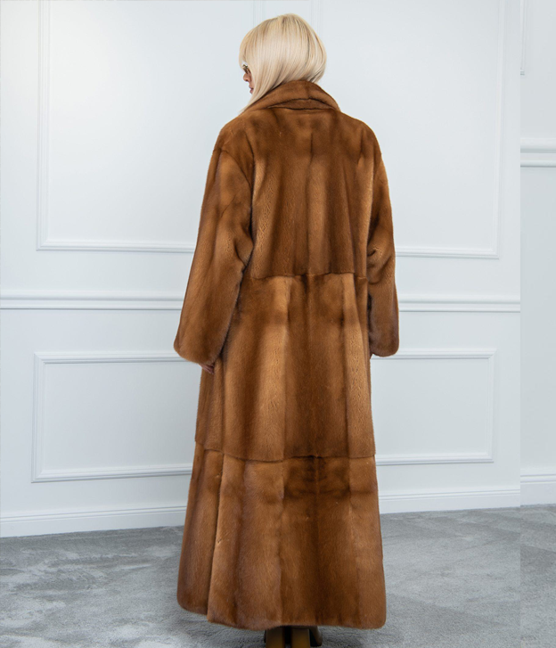 Women’s Full-Length Whiskey Mink Fur Coat