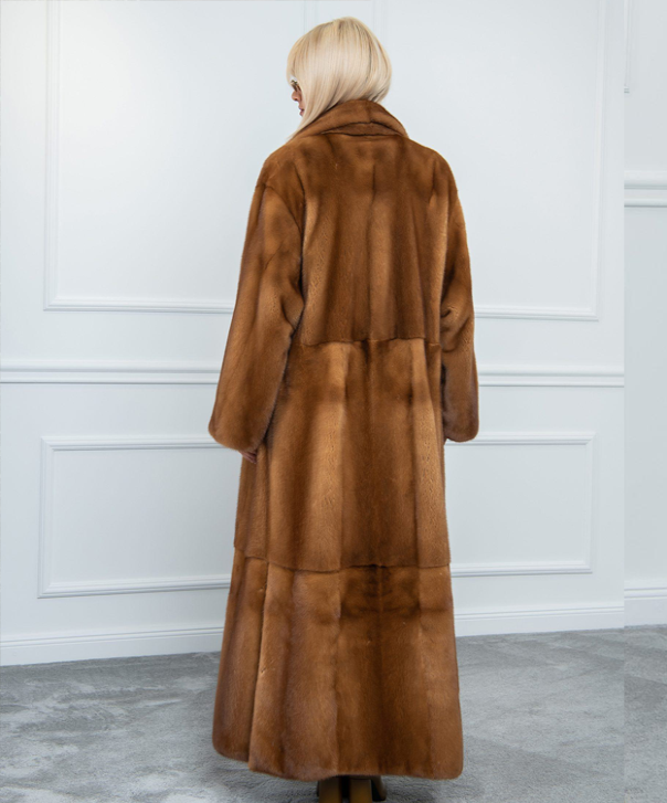 Whiskey Full-Length Mink Fur Coat