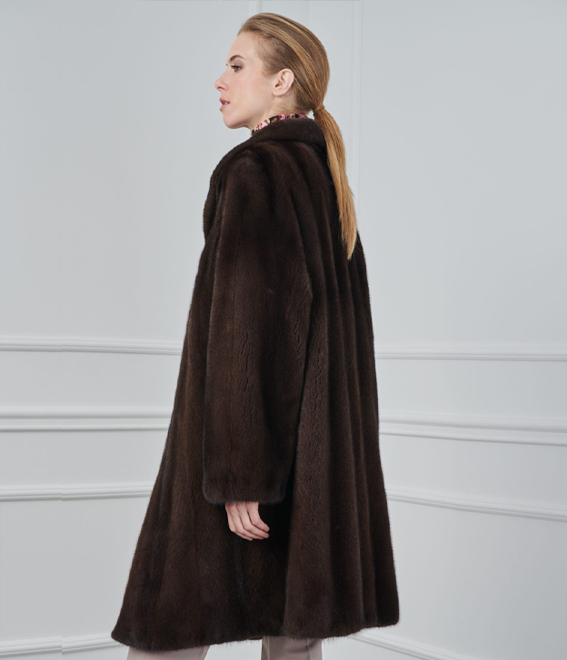 Women’s Chocolate Brown Mink Fur Coat