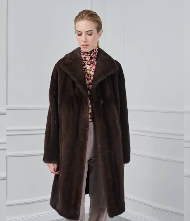 Women’s Chocolate Brown Mink Fur Coat