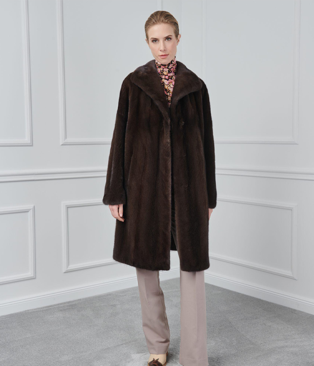 Women’s Chocolate Brown Mink Fur Coat