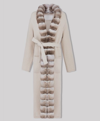 Damen Winter Noir Fuchspelzmantel