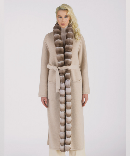 Damen Winter Noir Fuchspelzmantel