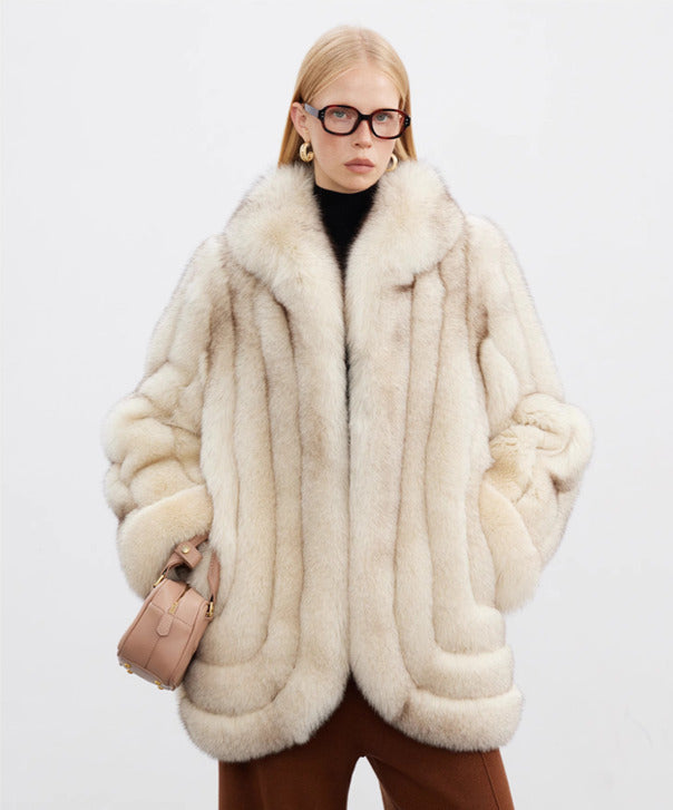 Women’s Ivory Dream Fox Fur Coat