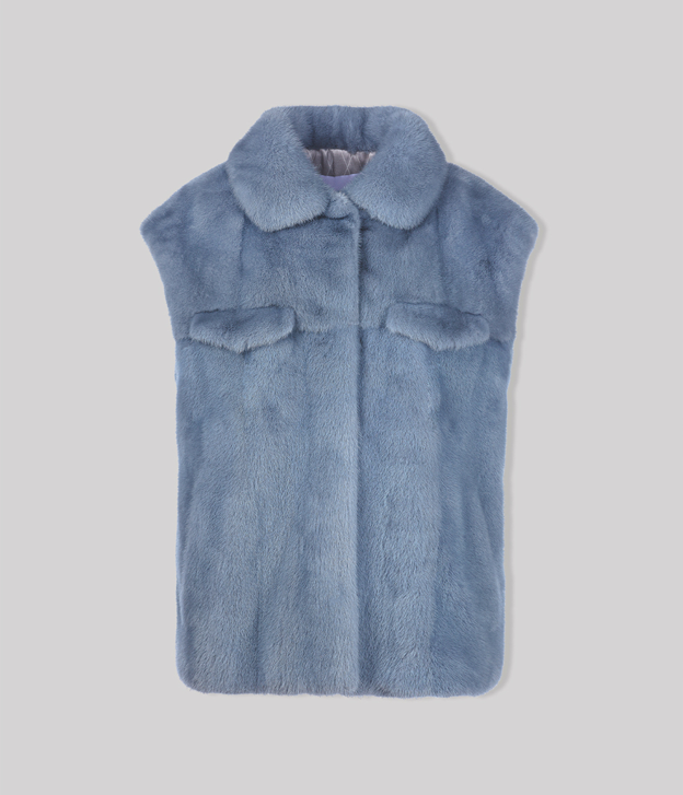 Schwarze kurze Nerzjacke für Damen