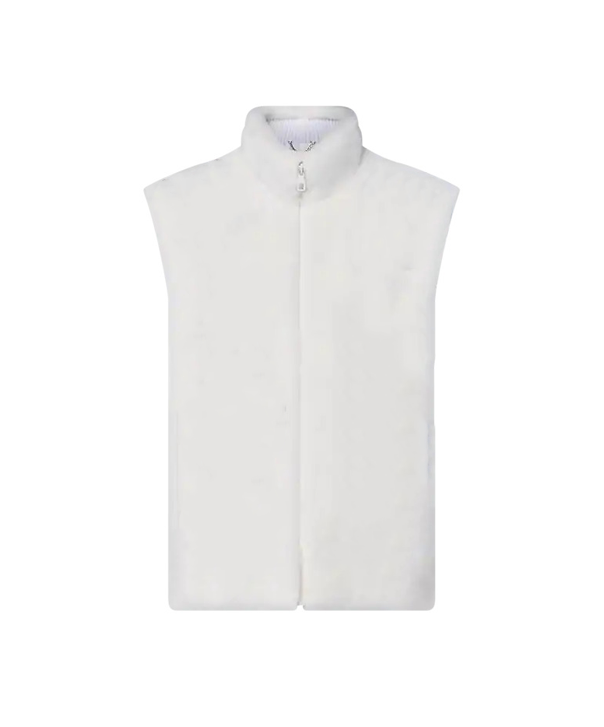 Men's Snow White Mink Fur Zipper Vest