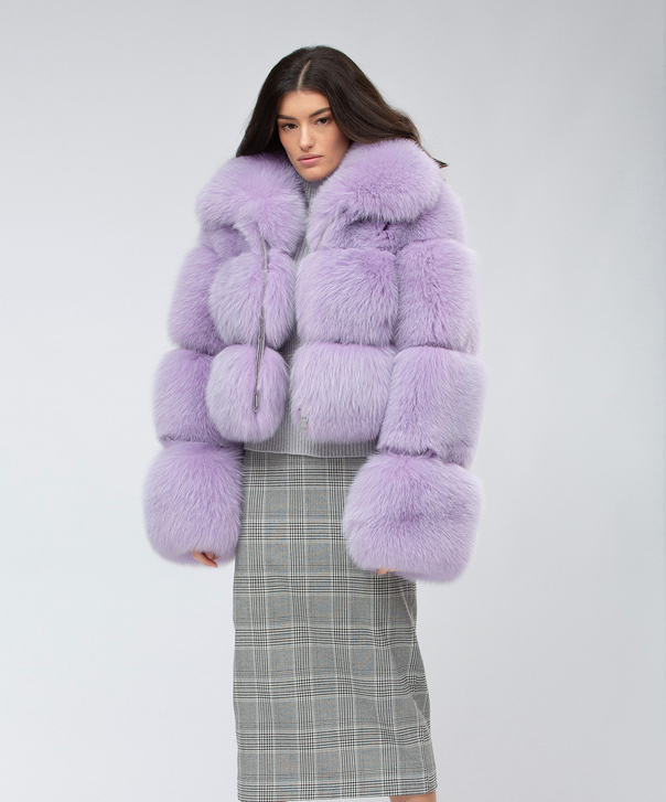 Women’s Lavender Fox Fur Jacket