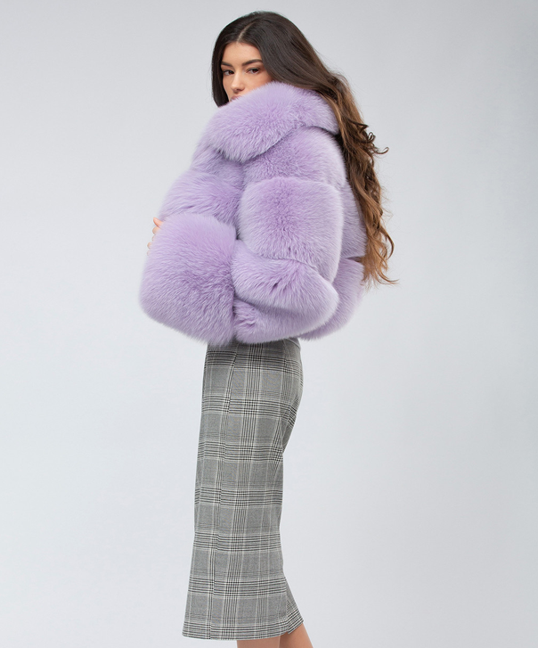 Women’s Lavender Fox Fur Jacket