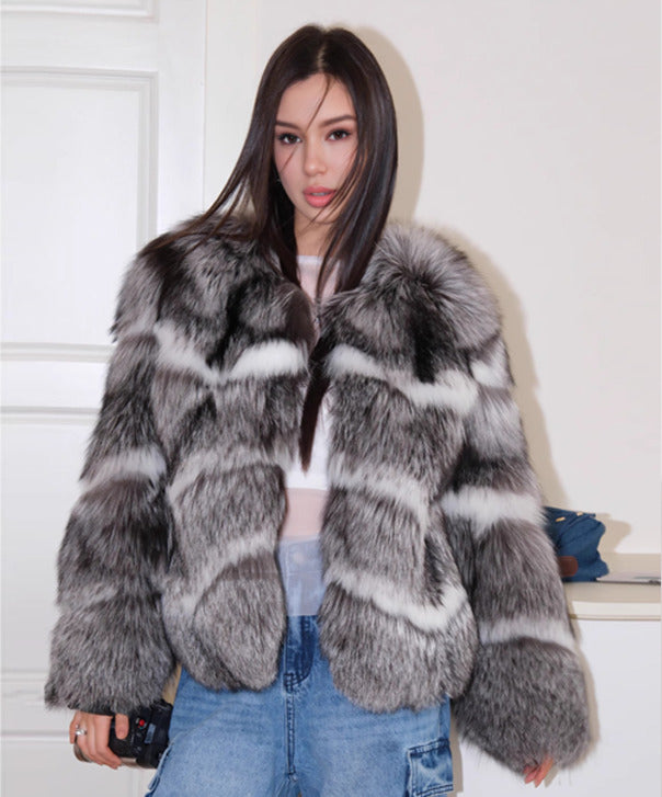 Women’s Glamour Frost Fox Fur Jacket