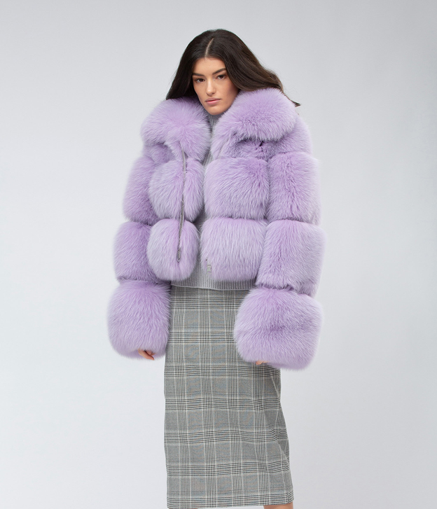 Women’s Lavender Fox Fur Jacket