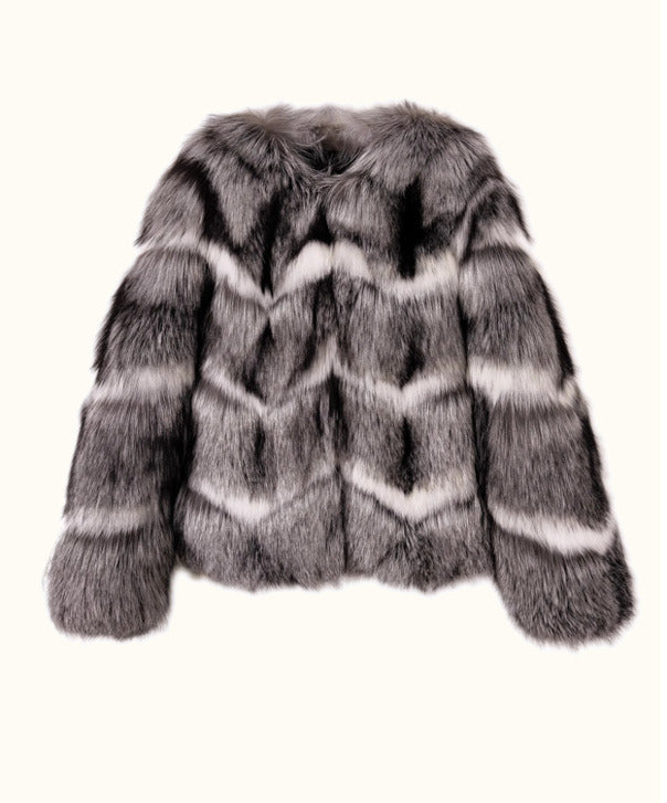 Women’s Glamour Frost Fox Fur Jacket