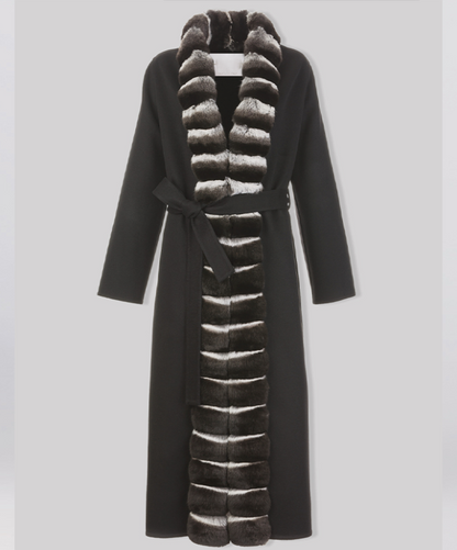 Damen Winter Noir Fuchspelzmantel