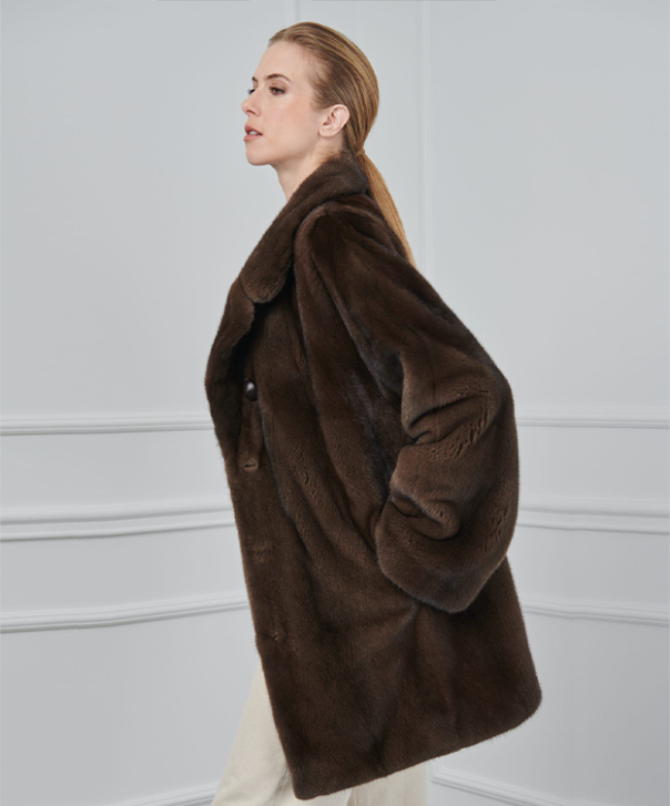 Women’s Hazelnut Brown Mink Fur Coat