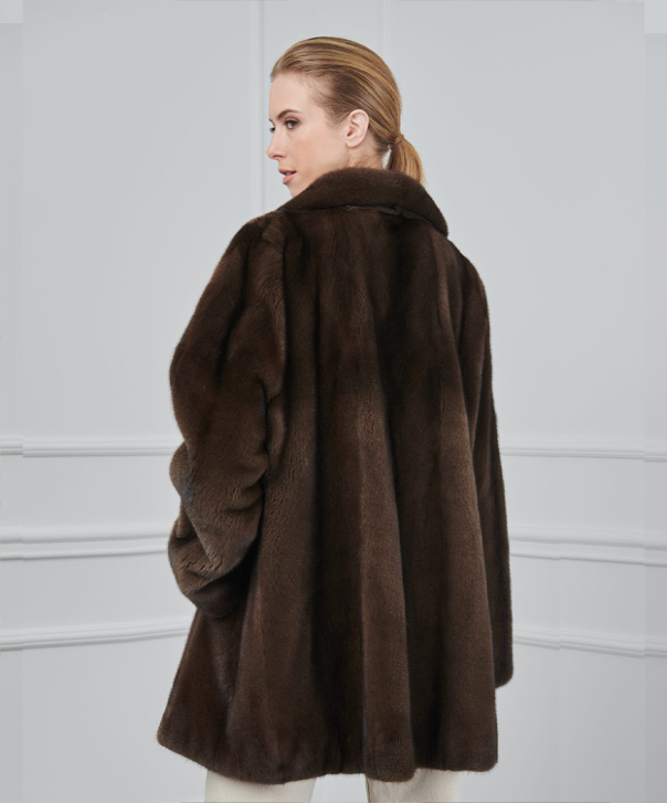 Women’s Hazelnut Brown Mink Fur Coat